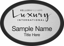 (image for) Keller Williams Luxury International Black Oval Executive Silver Badge