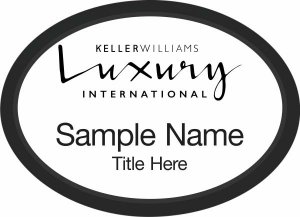 (image for) Keller Williams Luxury International Black Oval Executive White Badge