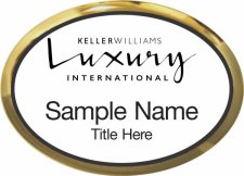 (image for) Keller Williams Luxury International Gold Oval Executive White Badge