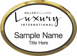 (image for) Keller Williams Luxury International Gold Oval Executive White Badge