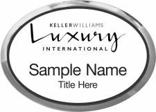 (image for) Keller Williams Luxury International Silver Oval Executive White Badge