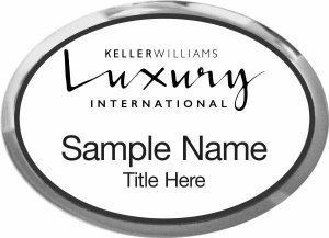 (image for) Keller Williams Luxury International Silver Oval Executive White Badge