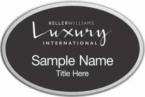 (image for) Keller Williams Luxury International Silver Oval Pebbled Prestige Black Badge