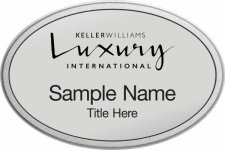 (image for) Keller Williams Luxury International Silver Oval Pebbled Prestige Badge