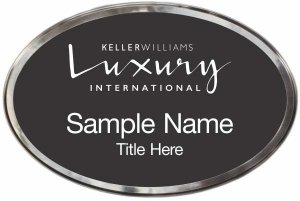 (image for) Keller Williams Luxury International Silver Oval Polished Prestige Black Badge