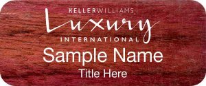 (image for) Keller Williams Luxury International Purpleheart Wood Badge