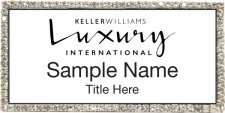 (image for) Keller Williams Luxury International Silver Bling White Badge