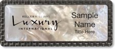 (image for) Keller Williams Luxury International White Mother of Pearl Carbon Badge