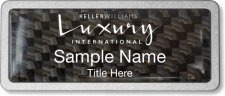 (image for) Keller Williams Luxury International Pebbled Prestige Carbon Insert Badge