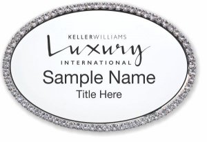 (image for) Keller Williams Luxury International Oval Beyond Bling White Badge