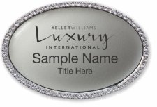 (image for) Keller Williams Luxury International Oval Beyond Bling Silver Badge