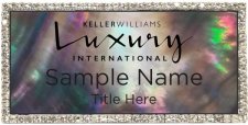 (image for) Keller Williams Luxury International Silver Bling Black Pearl Badge