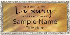 (image for) Keller Williams Luxury International Silver Bling Gold Pearl Badge