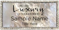 (image for) Keller Williams Luxury International Silver Bling White Pearl Badge