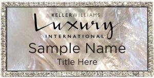 (image for) Keller Williams Luxury International Silver Bling White Pearl Badge