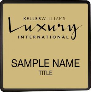 (image for) Keller Williams Luxury Black Square Executive Gold Badge