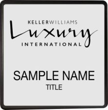 (image for) Keller Williams Luxury Black Square Executive Silver Badge