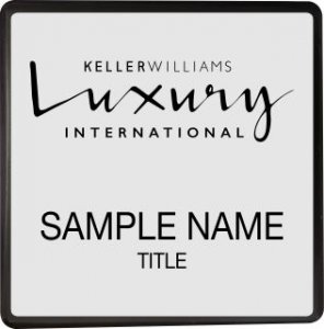 (image for) Keller Williams Luxury Black Square Executive Silver Badge