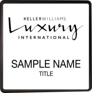 (image for) Keller Williams Luxury Black Square Executive White Badge