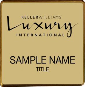 (image for) Keller Williams Luxury Gold Square Executive Gold Badge