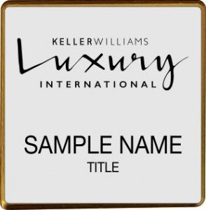 (image for) Keller Williams Luxury Gold Square Executive Silver Badge