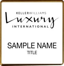 (image for) Keller Williams Luxury Gold Square Executive White Badge