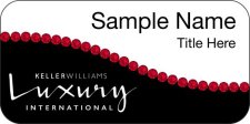 (image for) Keller Williams Luxury International White/Black Swoosh Badge w/Red Jewels