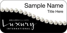 (image for) Keller Williams Luxury International White/Black Swoosh Badge w/White Jewels