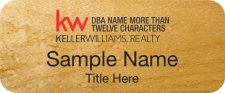 (image for) Keller Williams Realty Logo 4 Maple Wood Badge