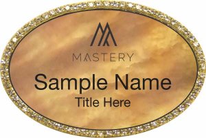 (image for) Keller Williams Mastery Gold Oval Bling Gold Pearl Badge