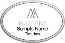 (image for) Keller Williams Mastery Silver Oval Pebbled Prestige White Badge