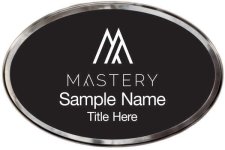 (image for) Keller Williams Mastery Silver Oval Polished Prestige Black Badge