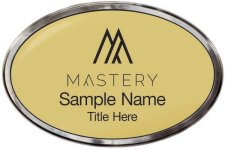 (image for) Keller Williams Mastery Silver Oval Polished Prestige Gold Badge