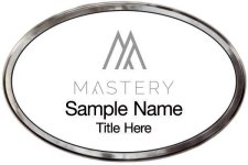 (image for) Keller Williams Mastery Silver Oval Polished Prestige White Badge