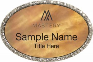 (image for) Keller Williams Mastery Silver Oval Bling Gold Pearl Badge