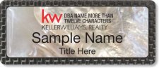 (image for) Keller Williams Realty Logo 4 White Mother of Pearl Carbon Badge