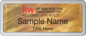 (image for) Keller Williams Realty Logo 4 Gold Mother of Pearl Pebbled badge