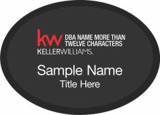 (image for) Keller Williams Realty Logo 5 Black Oval Executive Black Badge