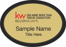 (image for) Keller Williams Realty Logo 5 Black Oval Executive Gold Badge