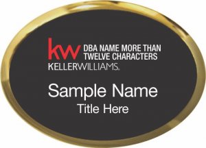 (image for) Keller Williams Realty Logo 5 Black Oval Executive Black Badge