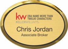 (image for) Keller Williams Realty Logo 5 Gold Oval Executive Gold Badge