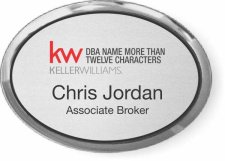 (image for) Keller Williams Realty Logo 5 Silver Oval Executive Silver Badge