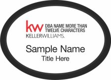 (image for) Keller Williams Realty Logo 5 Black Oval Executive White Badge