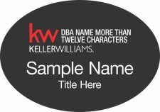 (image for) Keller Williams Realty Logo 5 Black Oval Badge