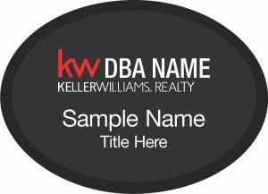 (image for) Keller Williams Realty Logo 3 Black Oval Executive Badge