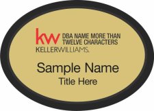 (image for) Keller Williams Realty Logo 4 Black Oval Executive Gold Badge