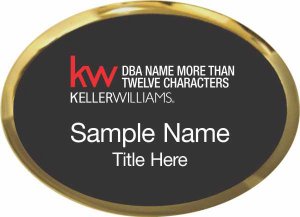 (image for) Keller Williams Realty Logo 4 Gold Oval Executive Black Badge