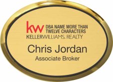 (image for) Keller Williams Realty Logo 4 Gold Oval Executive Badge