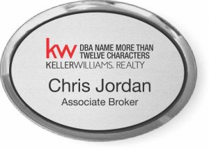 (image for) Keller Williams Realty Logo 4 Silver Oval Executive Badge