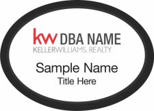 (image for) Keller Williams Realty Logo 3 Black Oval Executive White Badge